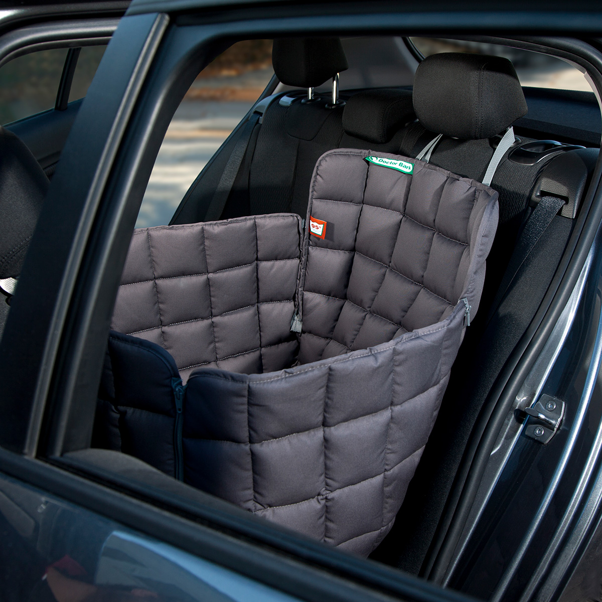Autoschondecke für die Rückbank (Schutz über 1-Sitzfläche) grau