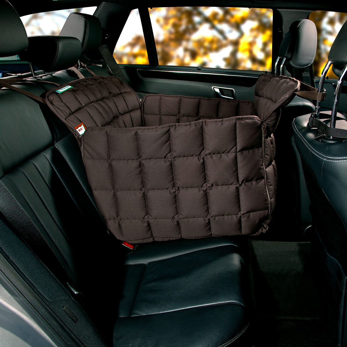 Autoschondecke für zwei Rücksitze von DOCTOR BARK in schwarz –  waschbar bei 95°C