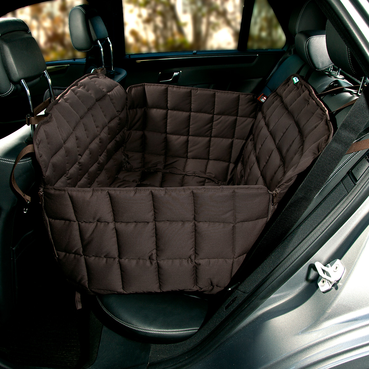 Autoschondecke für die Rückbank (Schutz über 2-Sitzflächen) braun