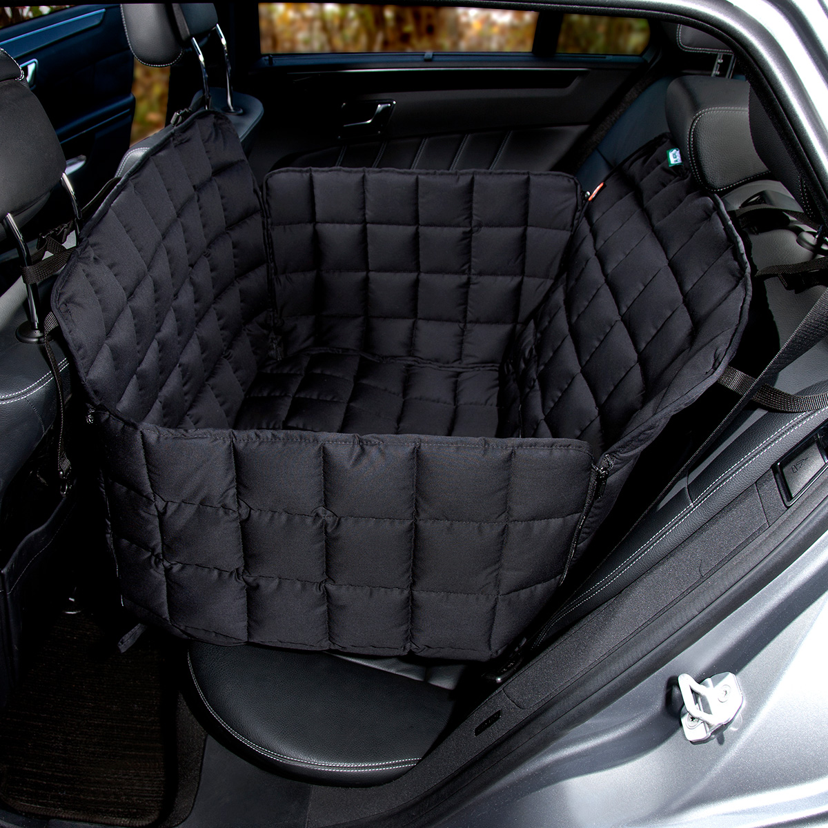 Autoschondecke für die Rückbank (Schutz über 2-Sitzflächen) schwarz