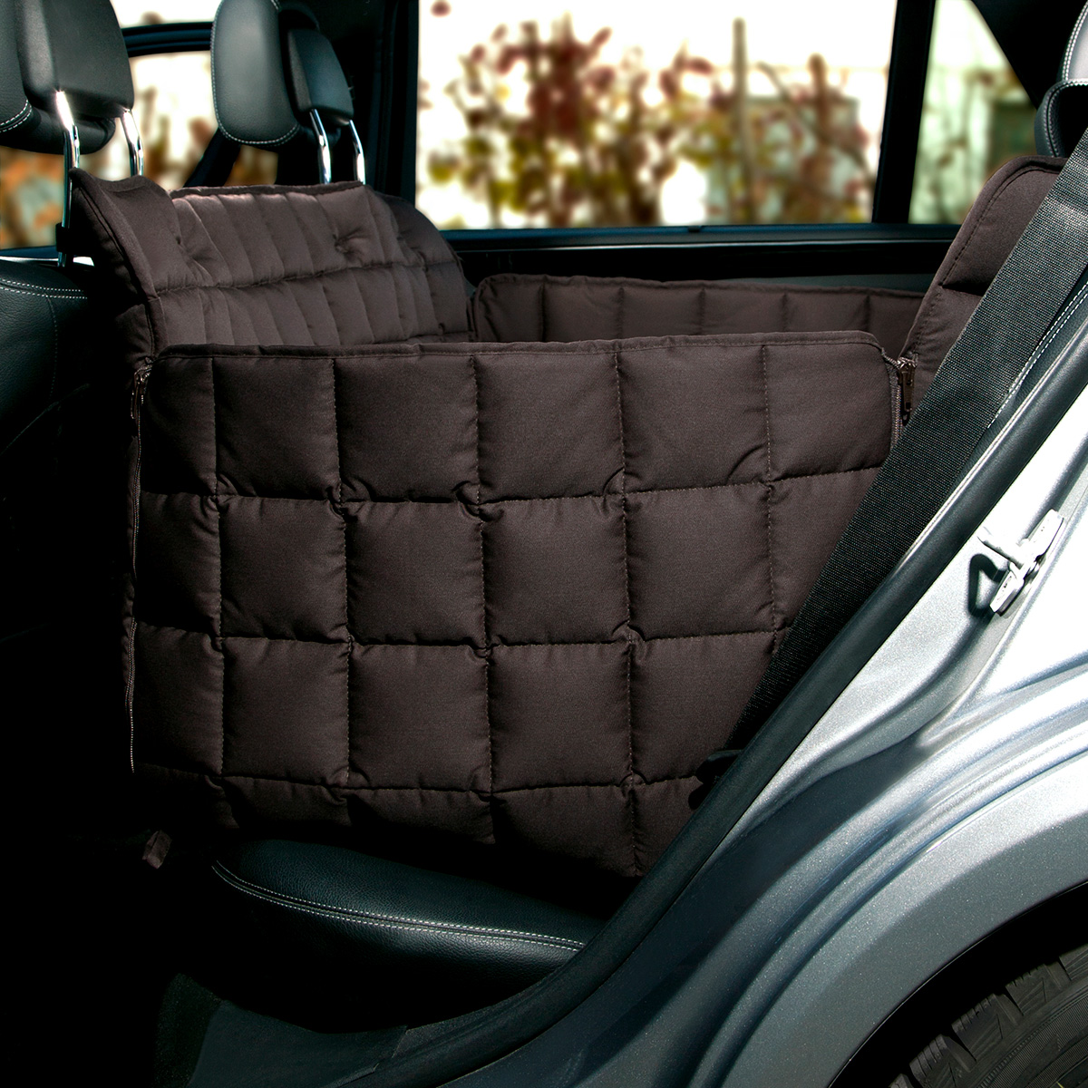 Autoschondecke für die Rückbank (Schutz über 3-Sitzflächen) braun