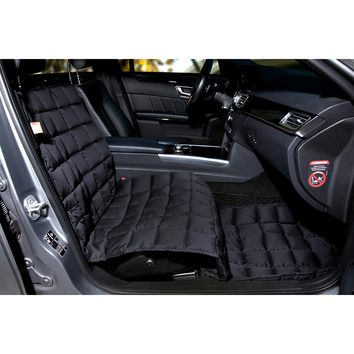Autoschondecke Beifahrersitz schwarz - 95° waschbar