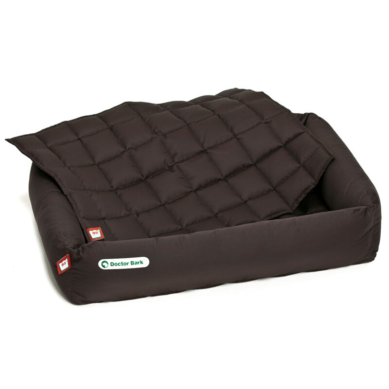 Hundebett-Set - Decke braun - Doctor Bark - Gr. l