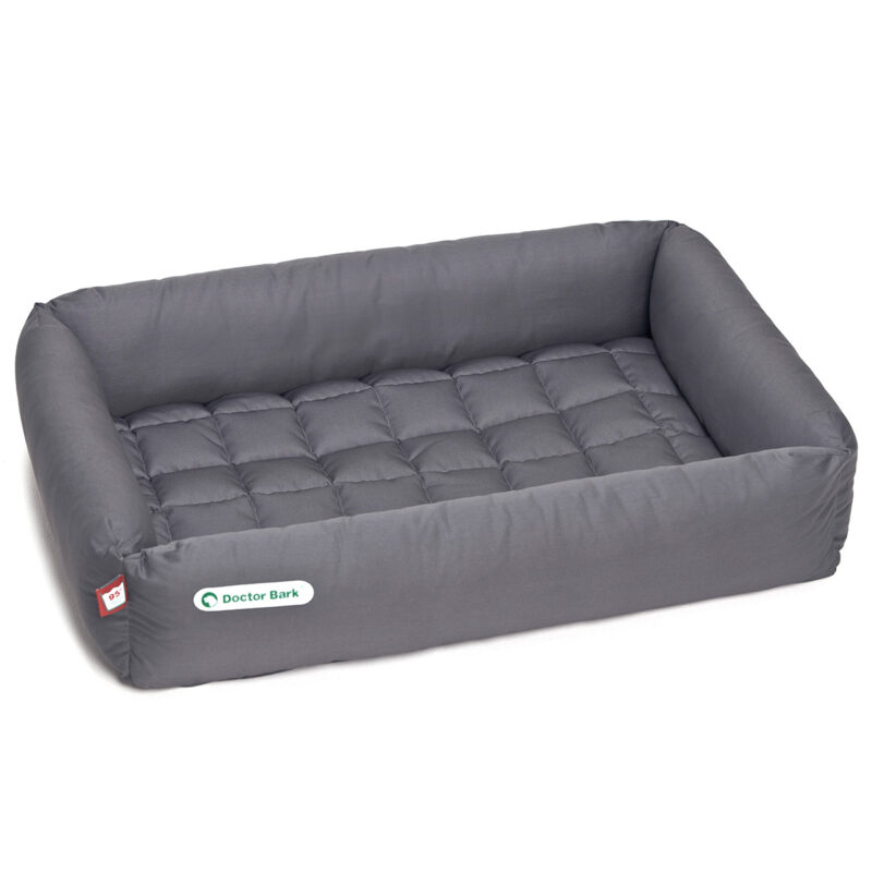 Hundebett-Set - Decke grau- Doctor Bark - Gr. l