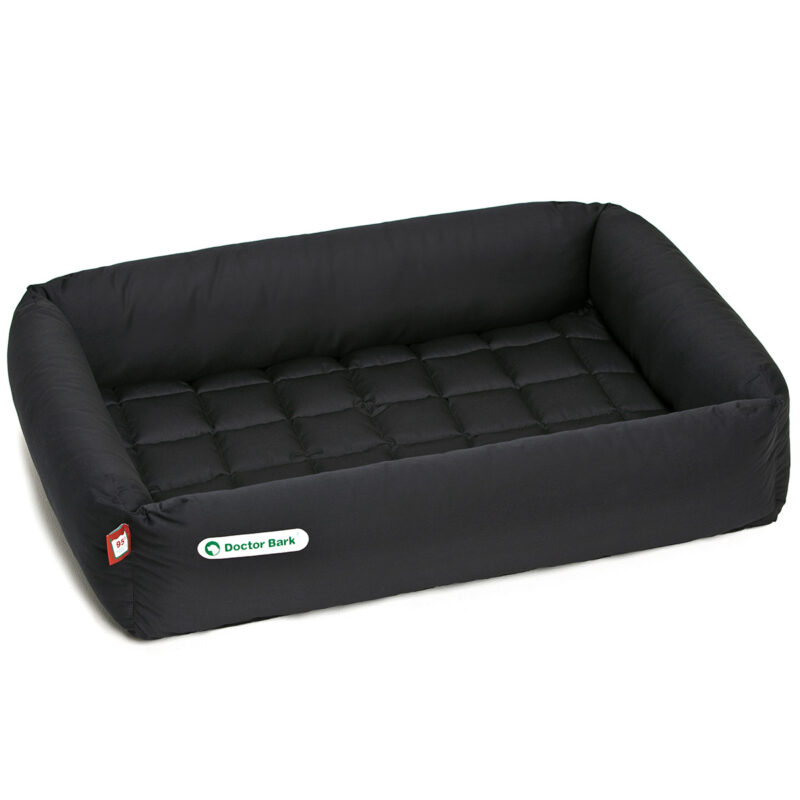 Hundebett-Set - Decke schwarz - Doctor Bark - Gr. l