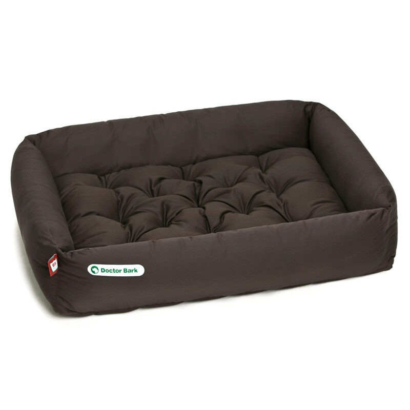 Hundebett-Set - Kissen braun - Doctor Bark - Gr. l