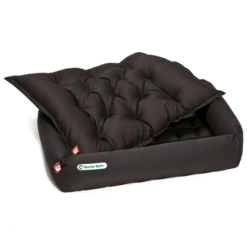 Hundebett-Set - Decke braun - Doctor Bark - Gr. l