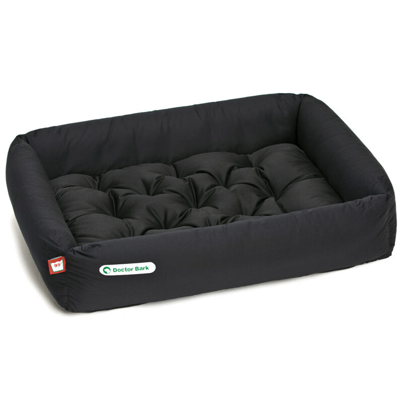 Hundebett-Set - Kissen schwarz - Doctor Bark - Gr. l